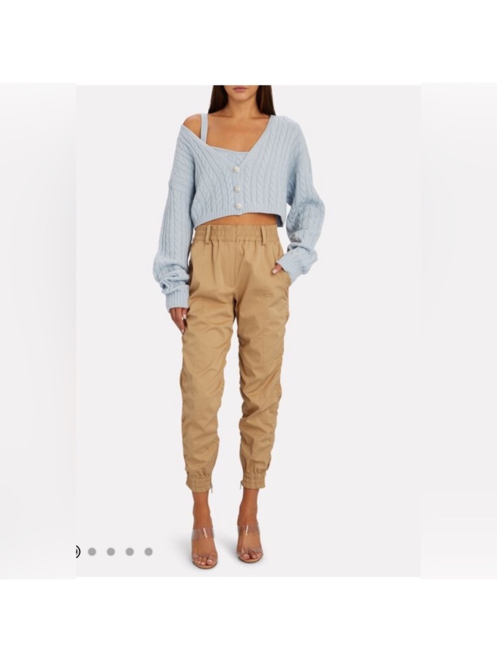 10 Crosby Derek Lam Khaki Elastic-Waist Track Joggers size 2